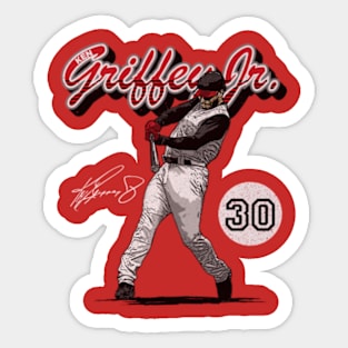 Ken Griffey Jr. Cincinnati Retro Script Sticker